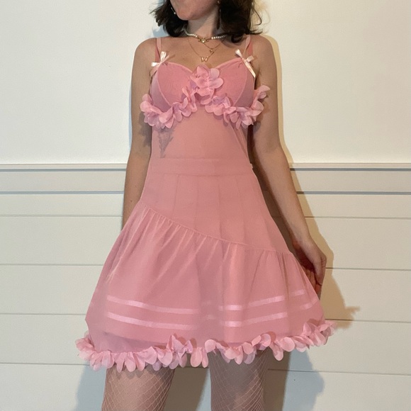 Fairycore flower petal slip dress - Picture 10 of 11